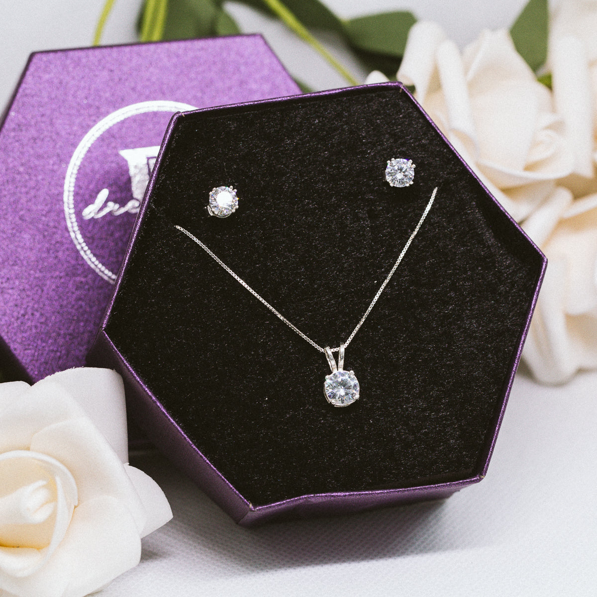 [Women's Day Gift] Bộ Trang Sức Bạc Cao Cấp 925 - Quà 20.10 - Bộ Đá CZ Lấp Lánh