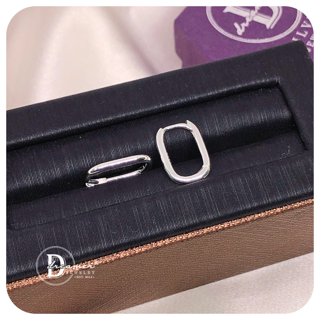 Bông khoen Oval U Line (15mm) Hoops - 2057BTK