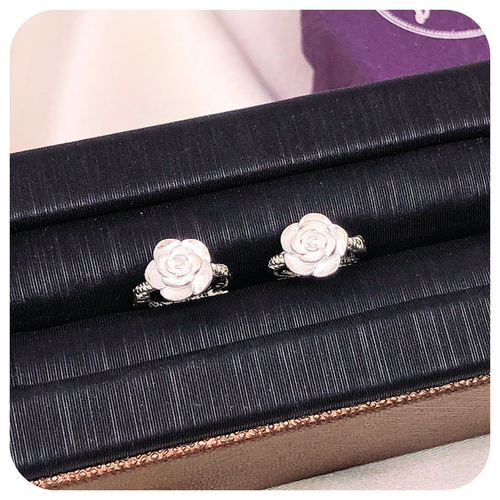 Bông Tai Khoen Hoa Hồng - Wild Rose Hoops Earrings
 - DBT043