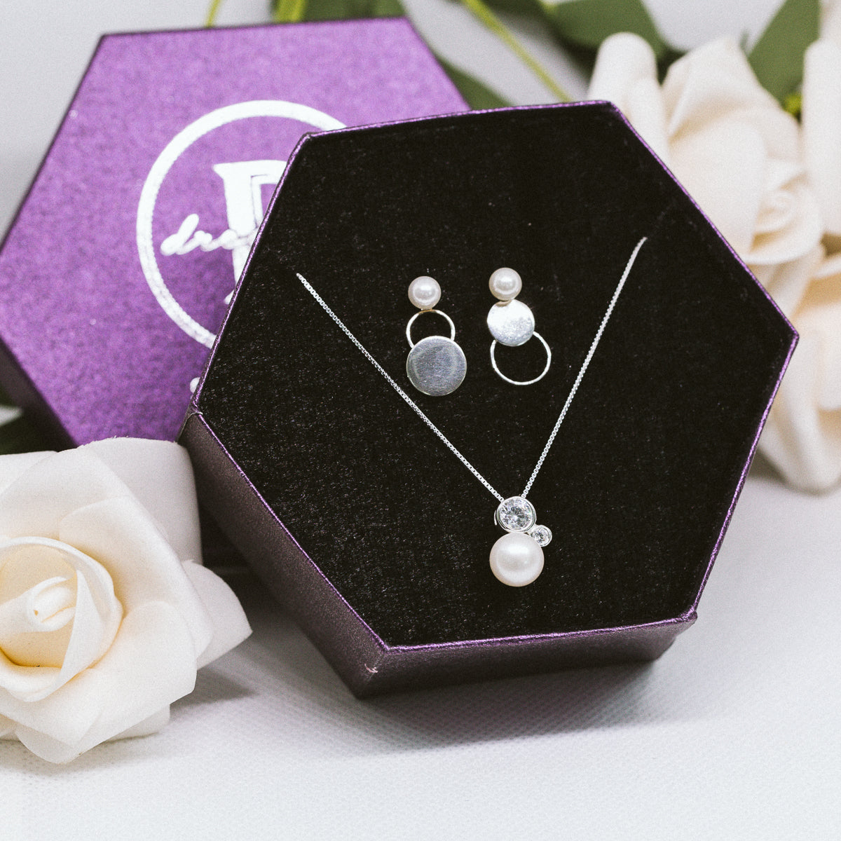 [Women's Day Gift] Bộ Trang Sức Bạc Cao Cấp 925 - Quà 20.10 - Bộ Ngọc Trai