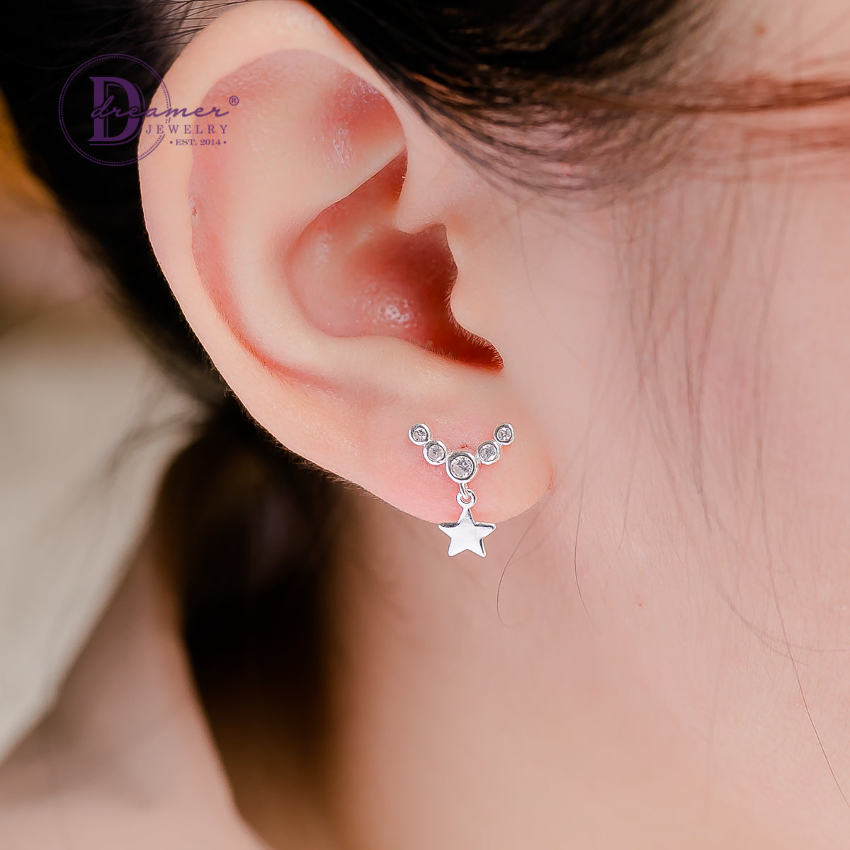 Bông Tai Ngôi Sao Lấp Lánh Bạc 925 - Silver Star Earrings 2167BTH