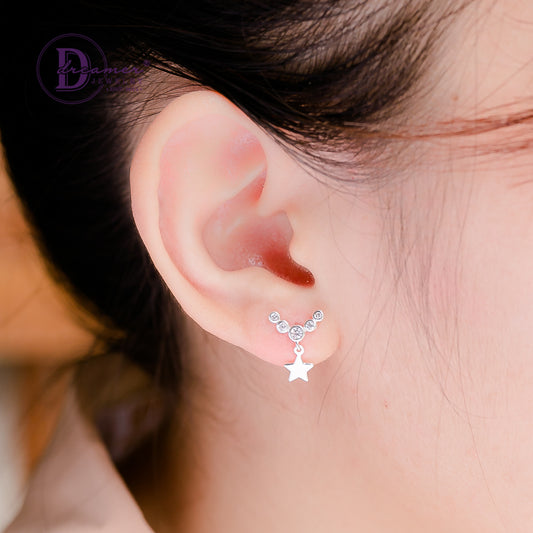 Bông Tai Ngôi Sao Lấp Lánh Bạc 925 - Silver Star Earrings 2167BTH