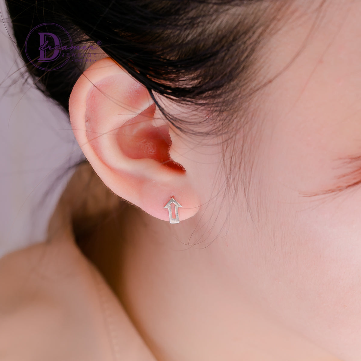 Bông Tai Mũi Tên Bạc 925 Kiểu Minimal - Direction Silver Earrings 122BTT