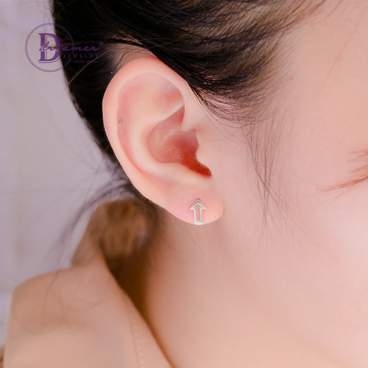 Bông Tai Mũi Tên Bạc 925 Kiểu Minimal - Direction Silver Earrings 122BTT