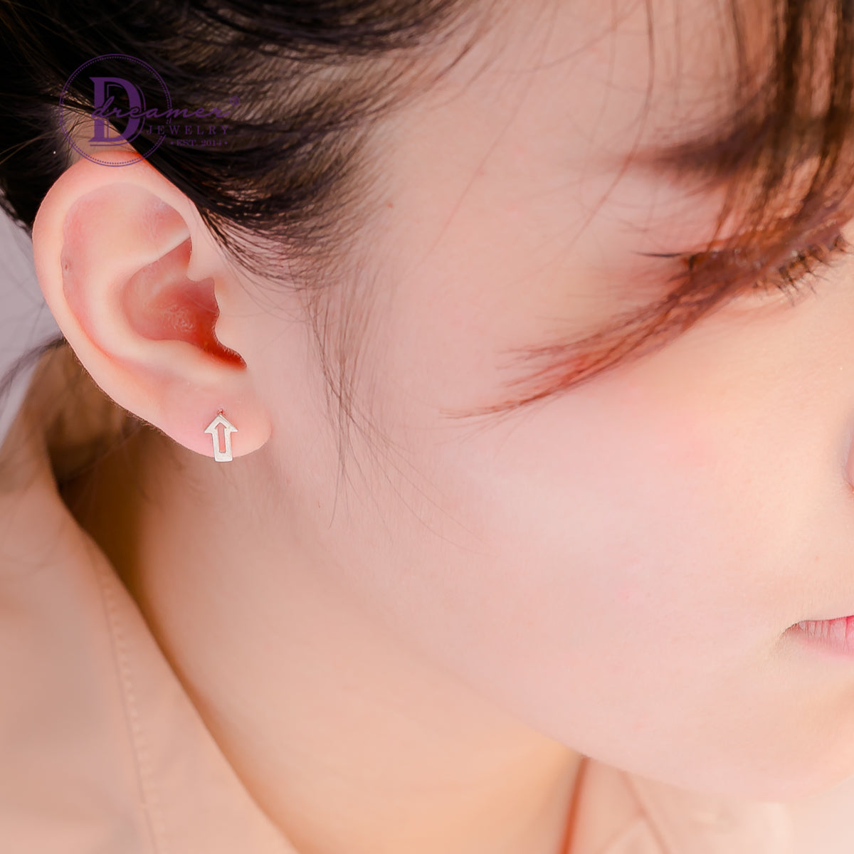 Bông Tai Mũi Tên Bạc 925 Kiểu Minimal - Direction Silver Earrings 122BTT