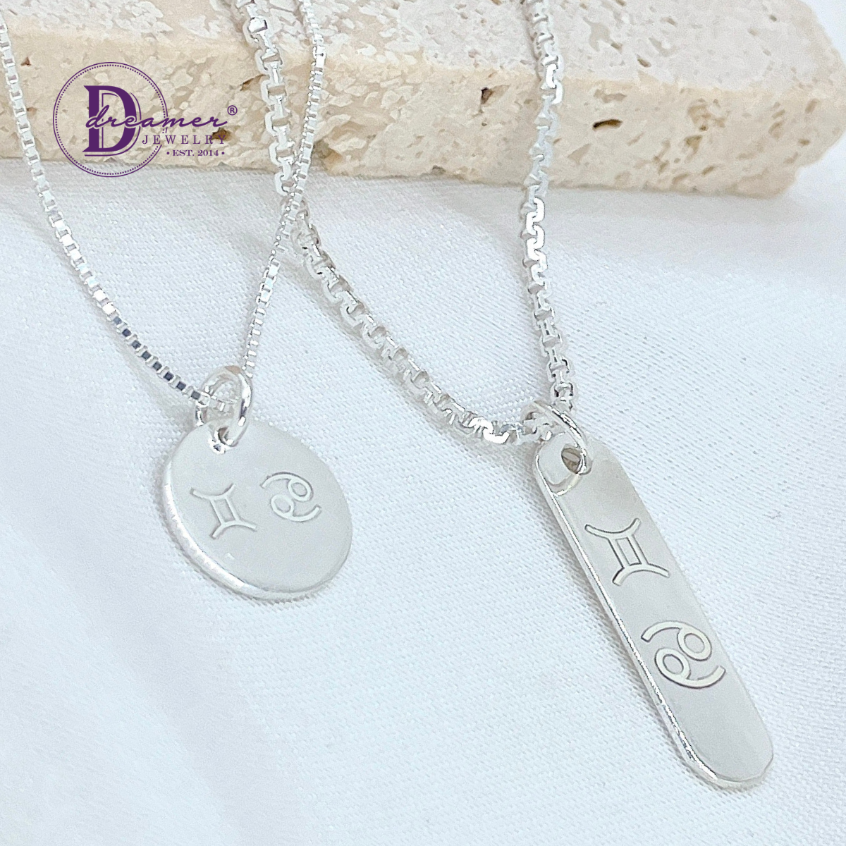 Mặt Dây Chuyền Chữ Nhật Unisex Khắc Chữ Dành Cho Nam
