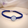 Handmade Braided String Aquamarine Gemstone Bracelet