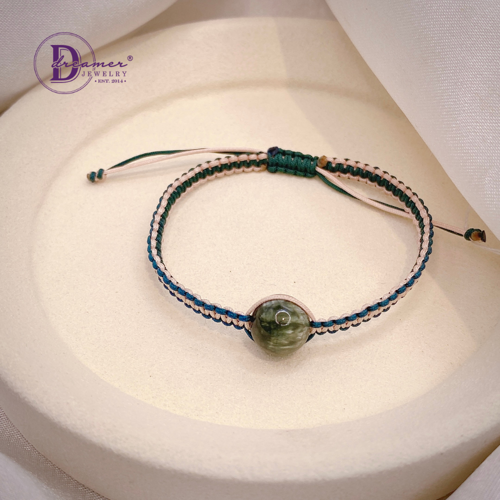 Handmade Braided String Labradorite Gemstone Bracelet