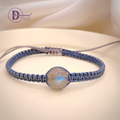 Handmade Braided String Labradorite Gemstone Bracelet