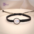 Handmade Braided String Rainbow Moonstone Bracelet