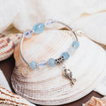 Aquamarine, Moonstone & Topaz Silver Bracelet – 925 Sterling Charm