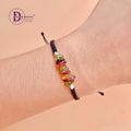 Minimalist Raw Tourmaline Handmade Braided String Bracelet