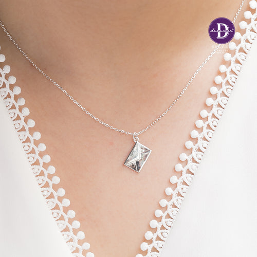 Dây Chuyền Lá Thư Tình Yêu Bạc 925 - Love Letter Envelope Sterling Silver Necklace