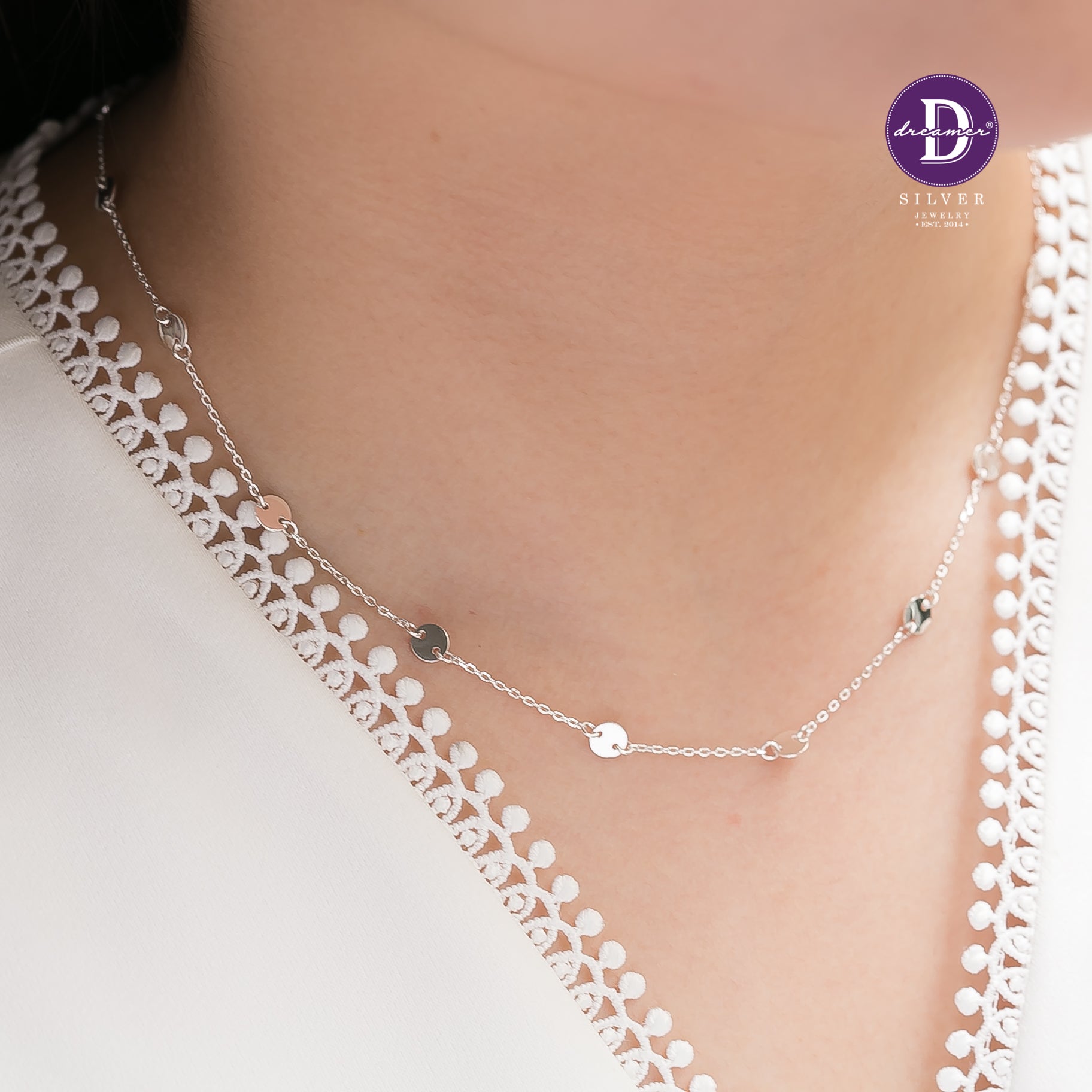 Dây Chuyền Choker Mặt Tròn Bạc 925 - Minimal Choker Sterling Silver Necklace