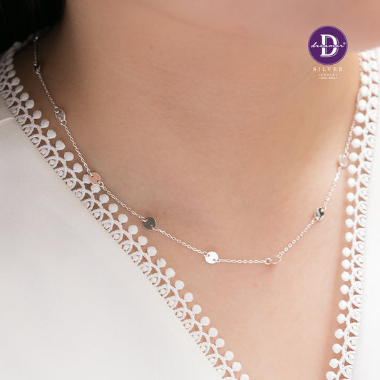 Dây Chuyền Choker Mặt Tròn Bạc 925 - Minimal Choker Sterling Silver Necklace