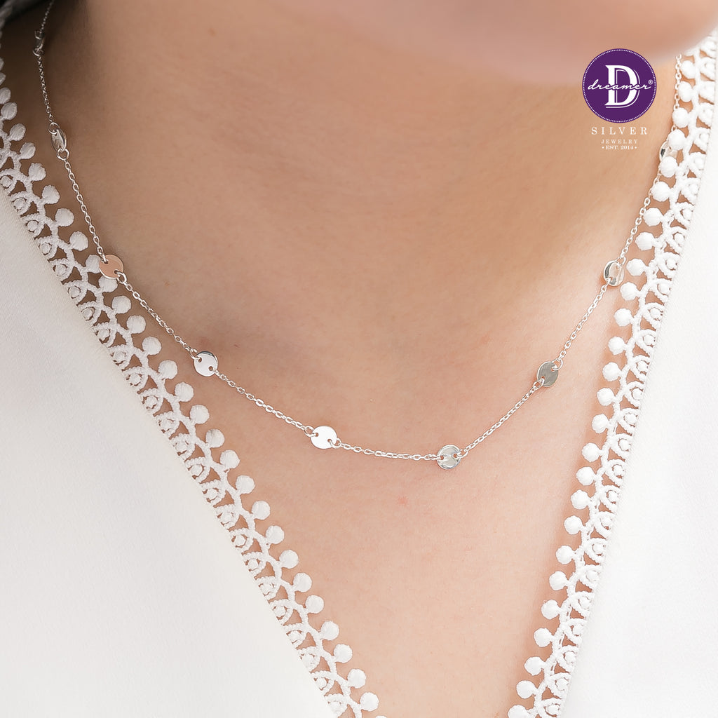 Dây Chuyền Choker Mặt Tròn Bạc 925 - Minimal Choker Sterling Silver Necklace