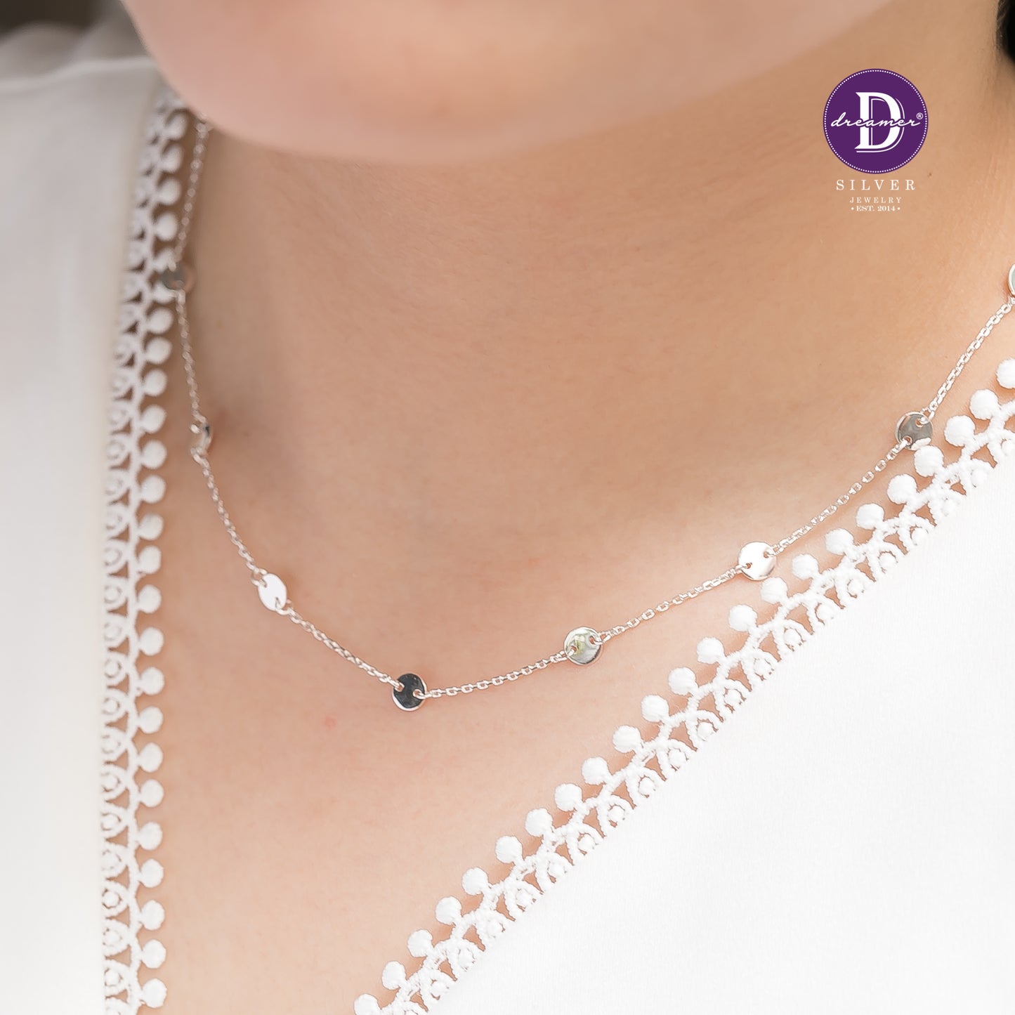 Dây Chuyền Choker Mặt Tròn Bạc 925 - Minimal Choker Sterling Silver Necklace