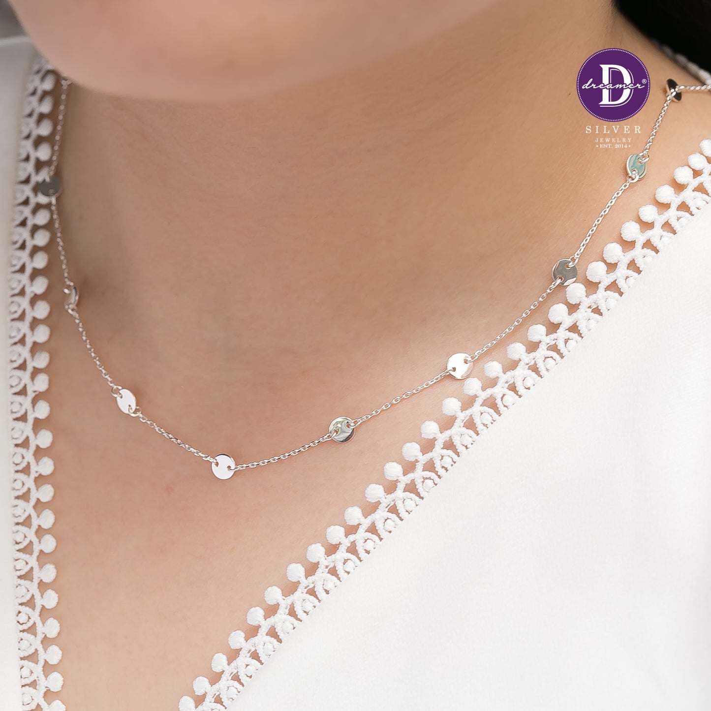 Dây Chuyền Choker Mặt Tròn Bạc 925 - Minimal Choker Sterling Silver Necklace