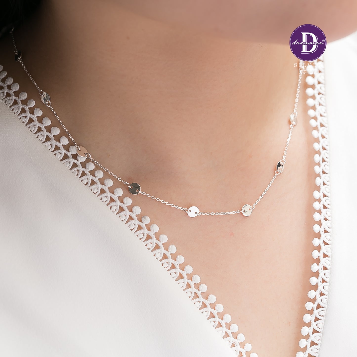 Dây Chuyền Choker Mặt Tròn Bạc 925 - Minimal Choker Sterling Silver Necklace