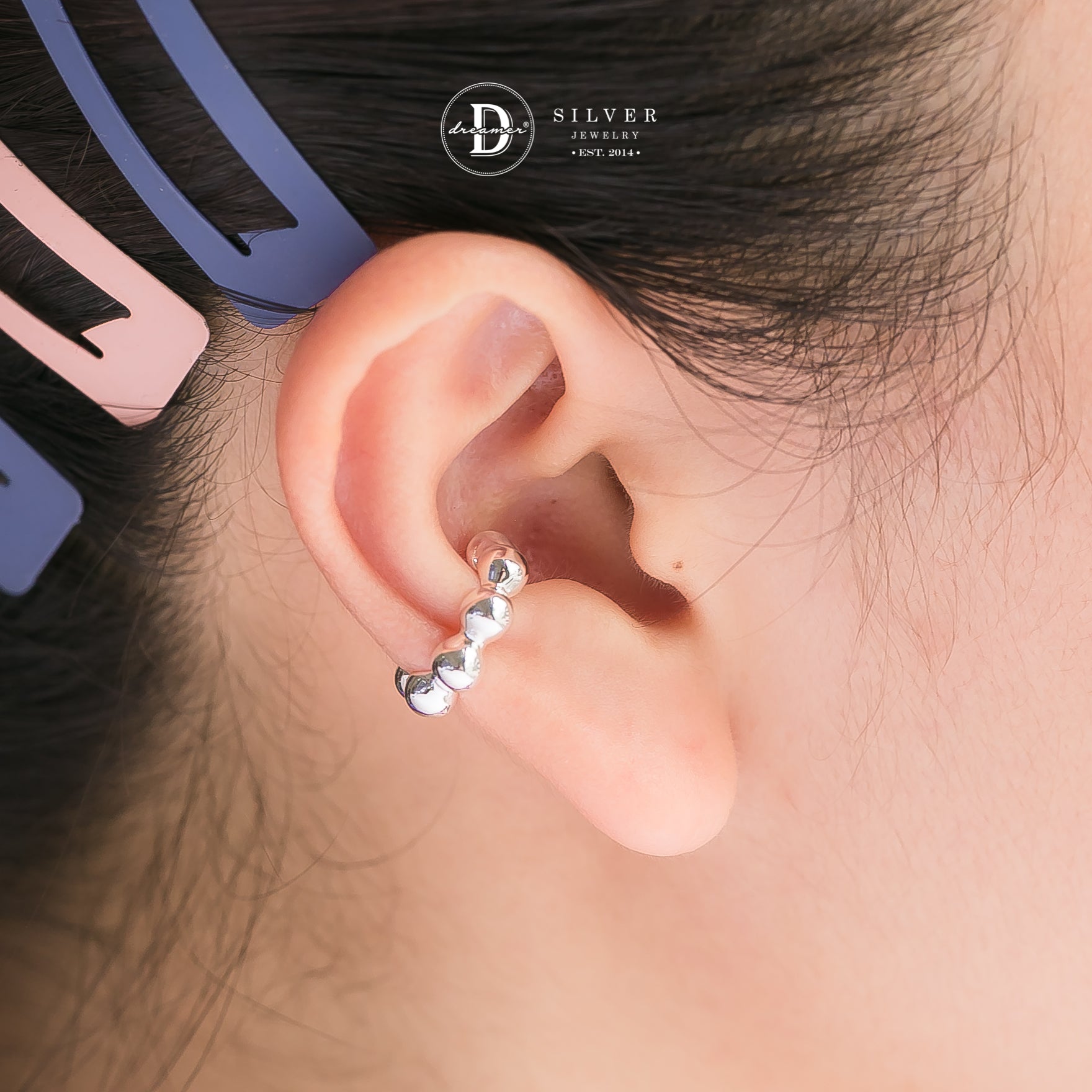 Earcuff Khoen Bạc Dày Unisex - Bông Tai Kẹp Vành Bạc 925 - 2752EC