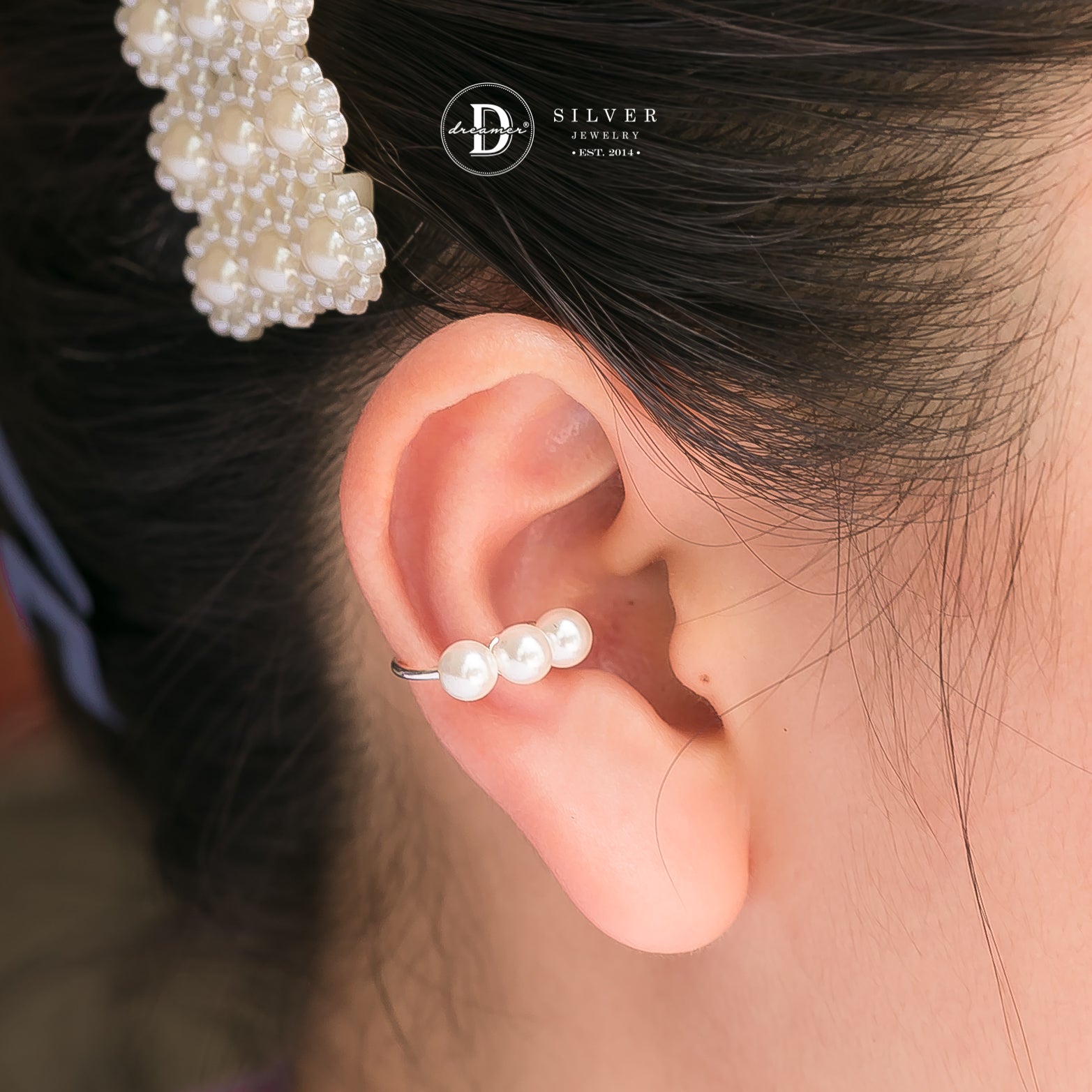 Earcuff Ngọc Trai - Bông Tai Kẹp Vành Bạc 925