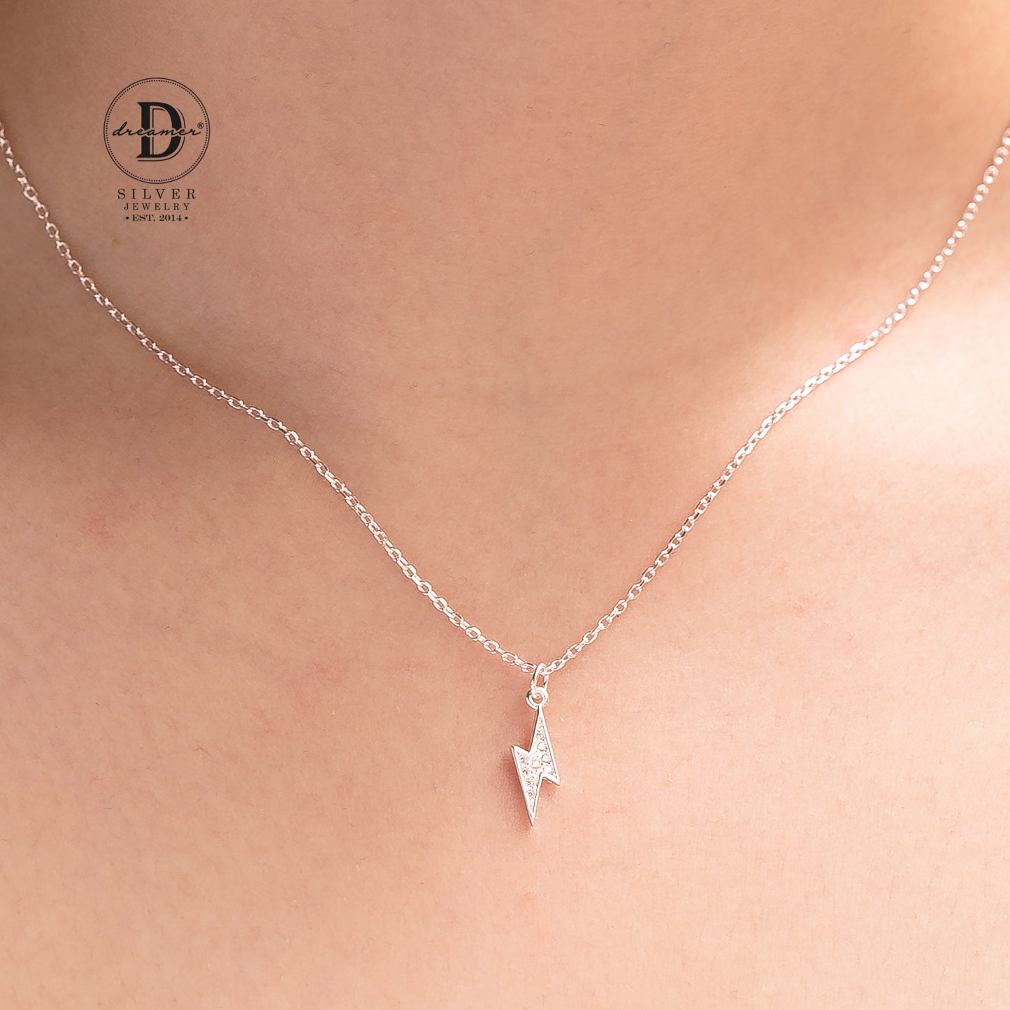 Dây Chuyền Tia Chớp Đính Đá Bạc 925 - Flash Sterling Silver Necklace