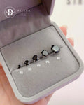 Bông Tai Đá Đen Size 3li Đến 8li - Bạc 925 - White Cubic Zirconia Stud Earrings, Sterling Silver 2550BTH