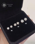 Bông Tai Đá Trắng 6 Chấu Đủ Size 3li Đến 6li - Bạc 925 - White Cubic Zirconia Stud Earrings, Sterling Silver 2404BTH