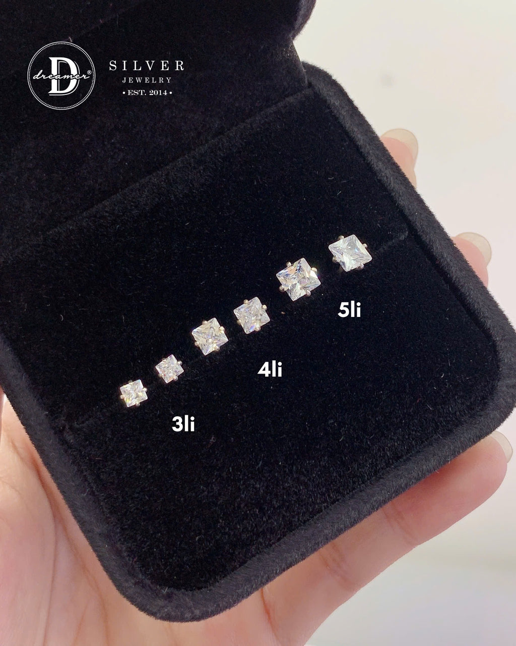 Bông Tai Đá Trắng 6 Chấu Đủ Size 3li Đến 6li - Bạc 925 - White Cubic Zirconia Stud Earrings, Sterling Silver 2404BTH