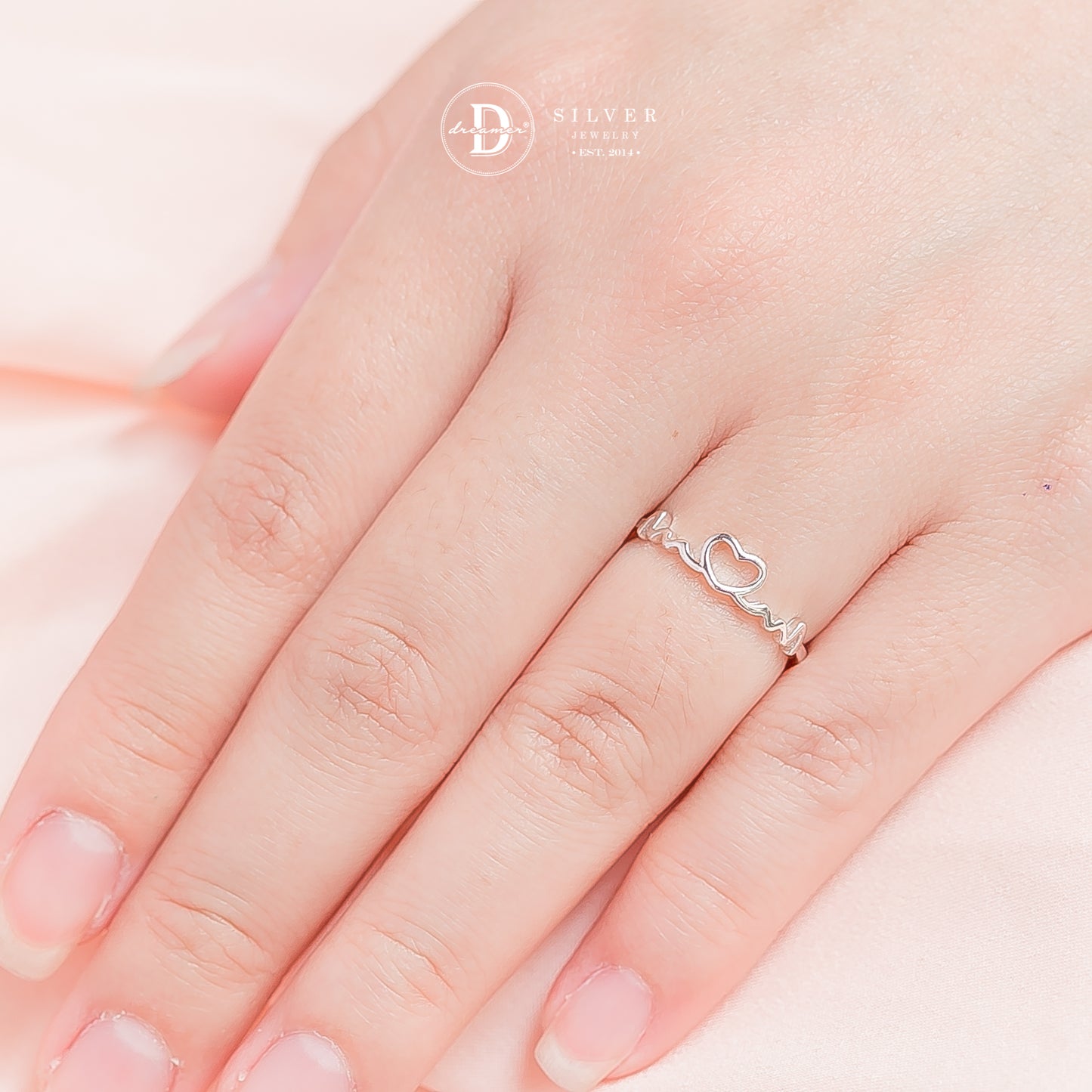 Nhẫn Trái Tim Heart Beat Silver Ring 2114NT