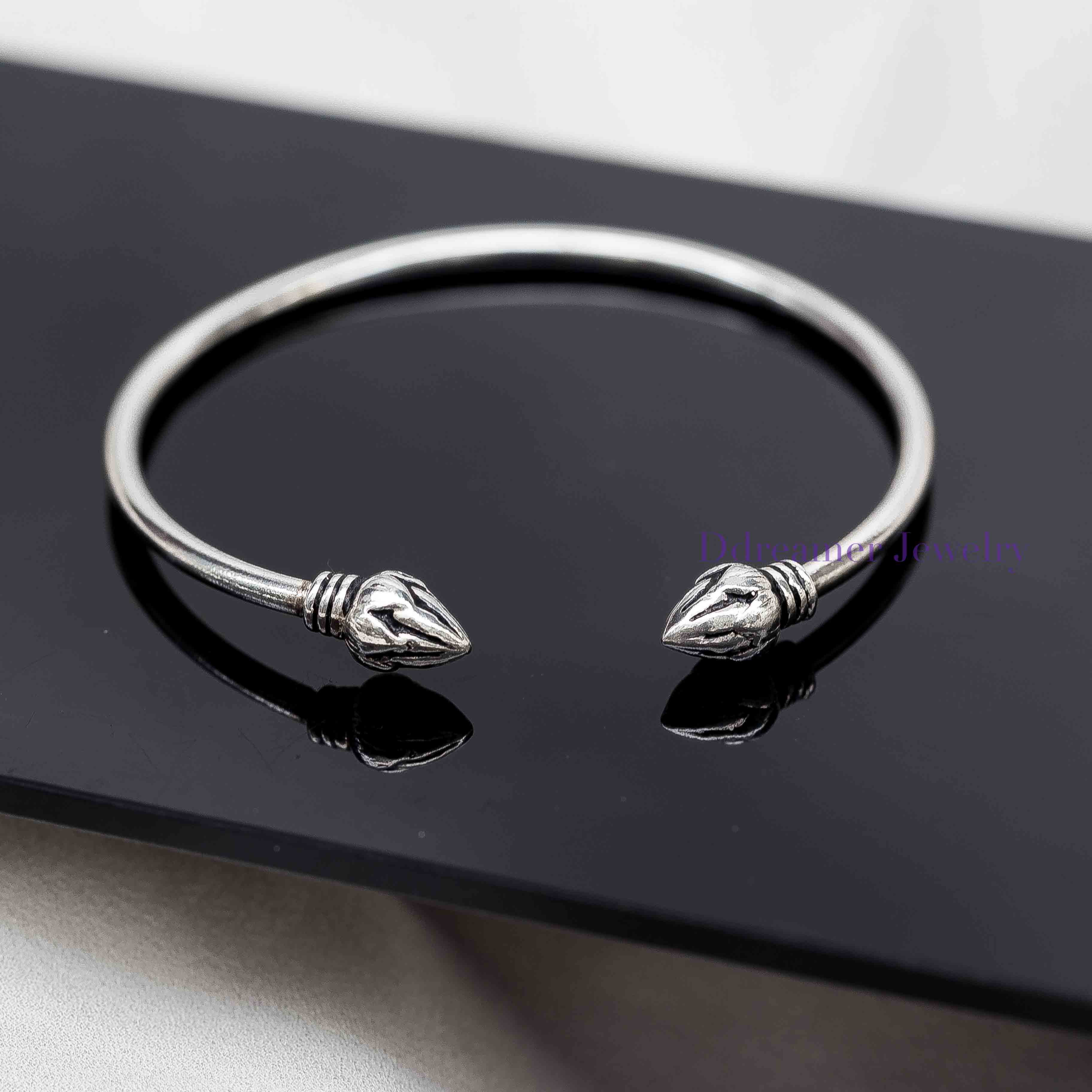 Vietnamese Lotus Bud Small Silver Bangle