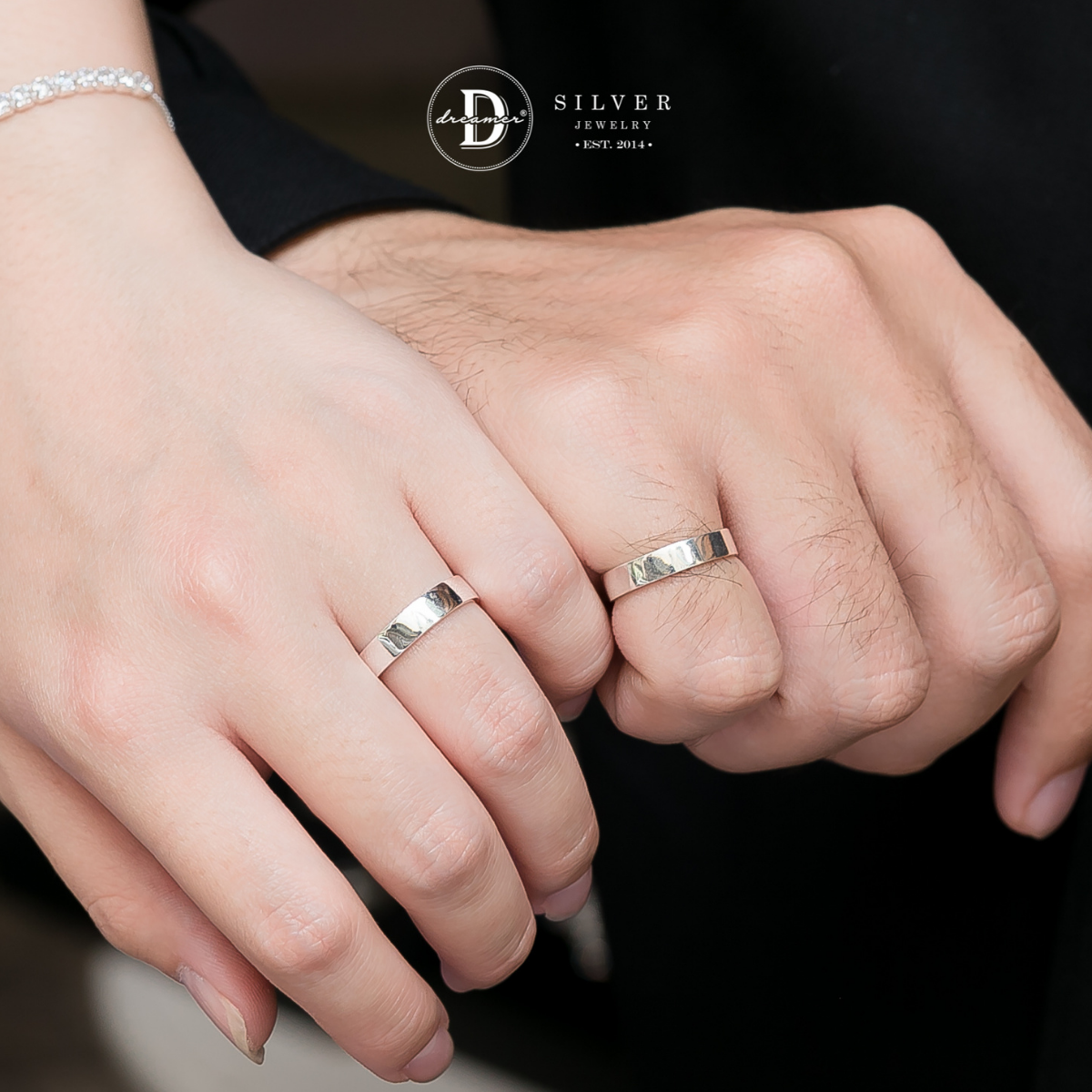 Nhẫn Bạc Bản Trơn Bóng Classic Nhiều Độ Dày – Nhẫn Cặp Unisex Tối Giản