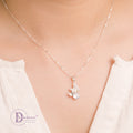 Dây Chuyền Bạc 925 Mặt Bướm Đính Đá & Viên Đá Solitaire Lấp Lánh (Fairy Butterfly)