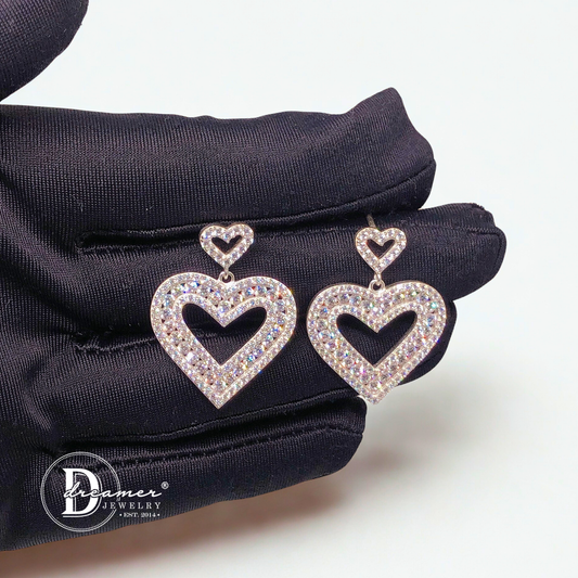 Bông Tai Bạc 925 Hoa Tuyết Đá Baguette Premium - Big Ice Snowflake Silver Earrings - P990BTH