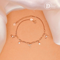Lắc Tay Bạc 925 Xi Vàng Hồng Charm Nơ & Đá CZ Lấp Lánh Festive Bow (Limited Edition)