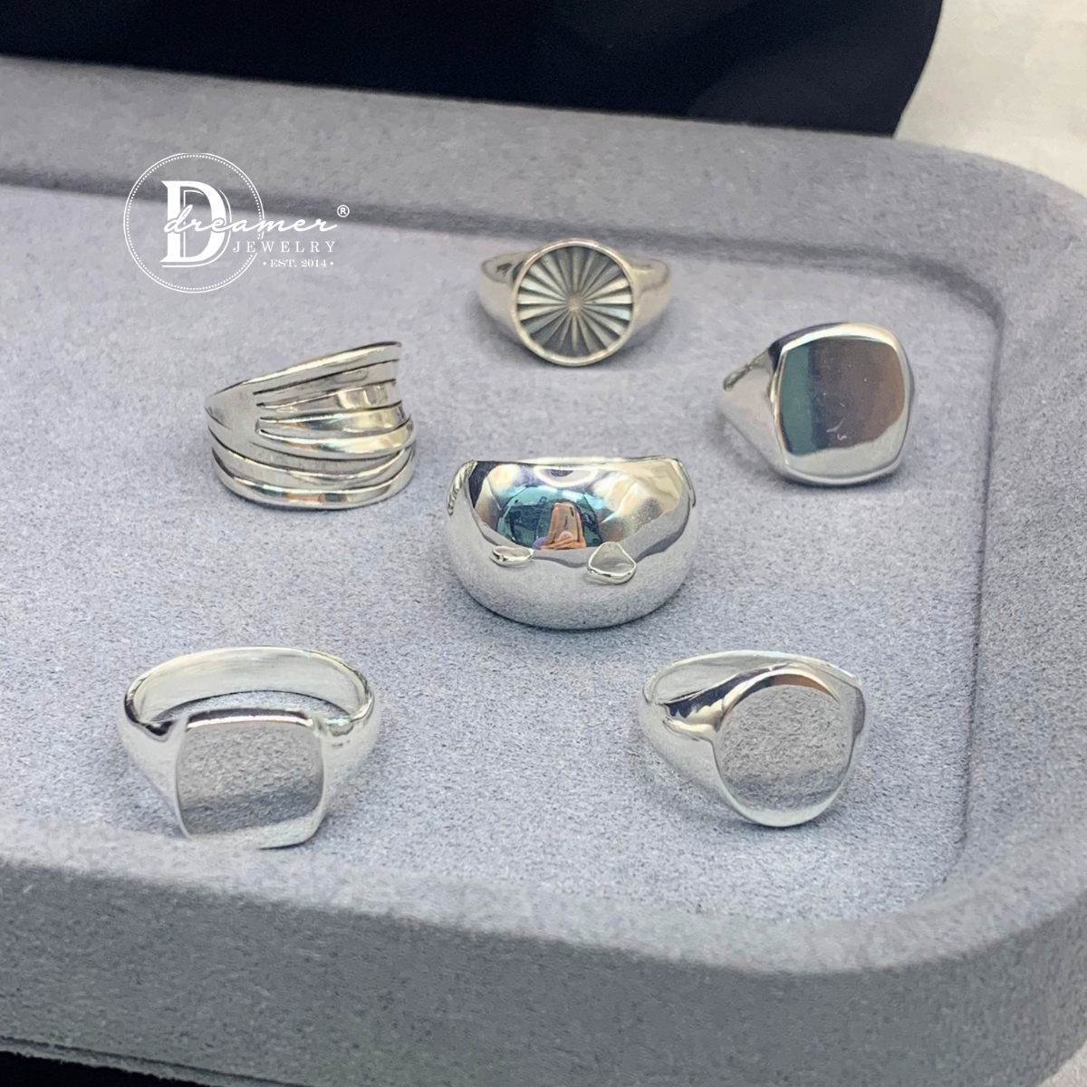 Chunky Dome Silver 925 Statement Ring (Band Width 15mm)