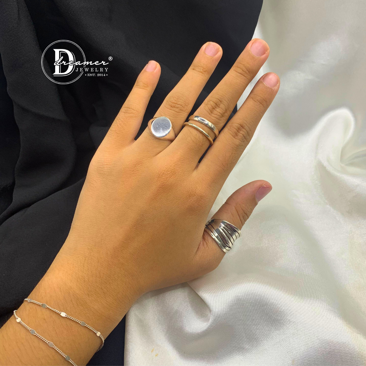 Handmade Solid 925 Silver Oval Signet Ring (13mm)