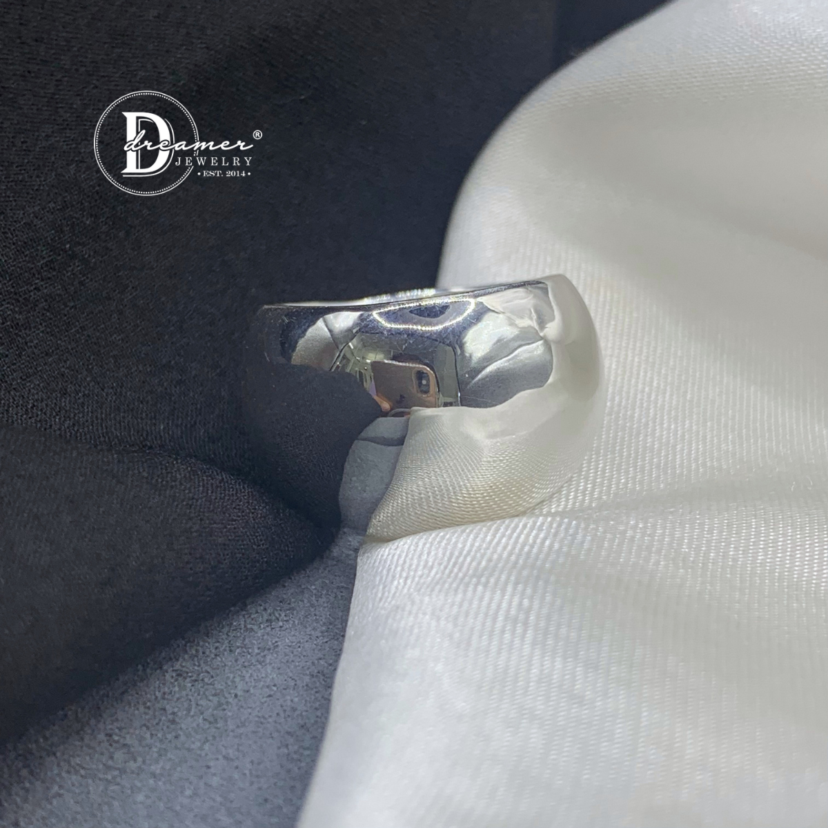 Chunky Dome Silver 925 Statement Ring (Band Width 15mm)