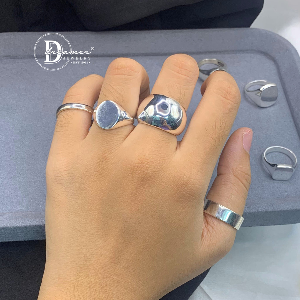 Chunky Dome Silver 925 Statement Ring (Band Width 15mm)