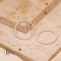 Nhẫn Bạc 925 Xoắn Đôi Thủ Công (Dày 1.3mm & 1.5mm)
