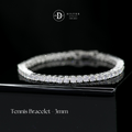 Premium 925 Sterling Silver CZ Tennis Bracelet with Double Safety Box Lock (3mm – 6mm)
