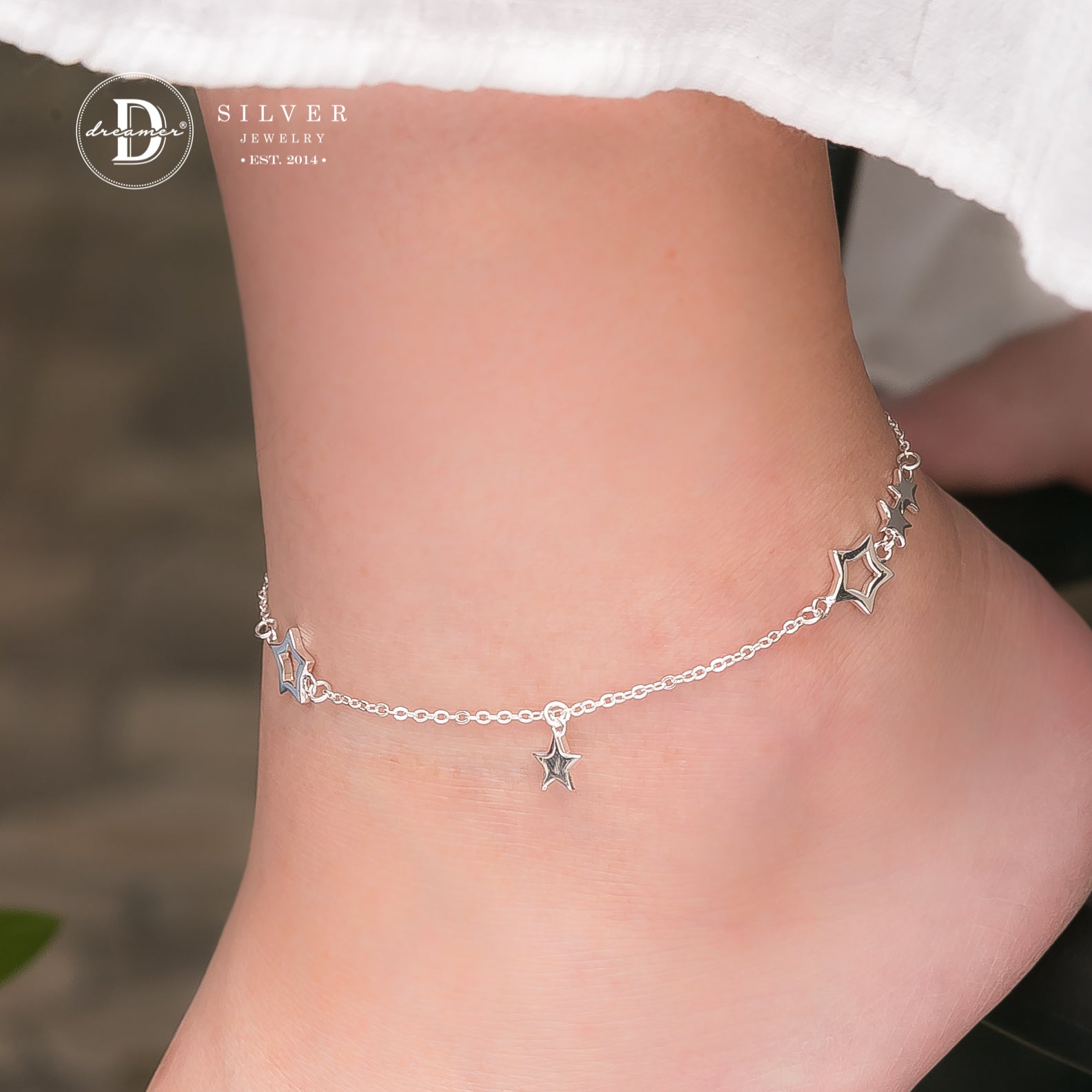 Lắc chân Ngôi Sao - Star Silver Anklet - 551LCT