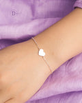 Engravable Heart Bracelet Sterling Silver
