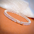 Lắc Tay Tennis Bạc Đính Đá Vuông (Princess Cut Tennis Bracelet)