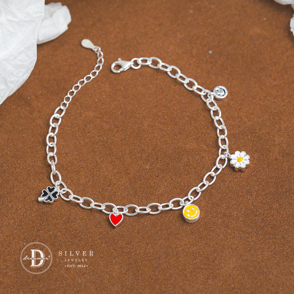 Summer Charms Sterling Silver Bracelet