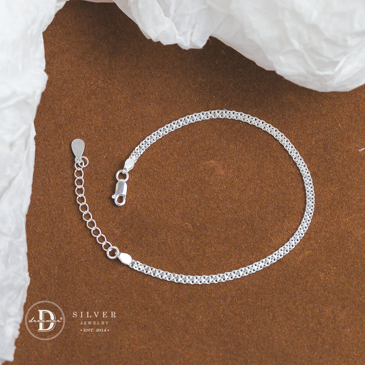 Lắc Tay Dây Xích Bản Trơn 2mm Bạc 925 - Minimal Silver Chain Bracelet Sterling Silver - DVT025