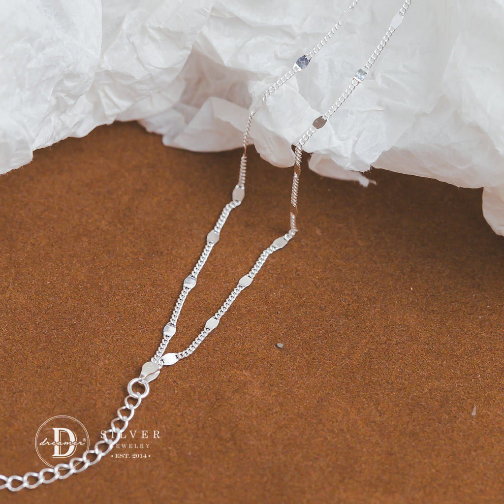 Lắc Tay Dây Xích Đôi Bạc 925 - Minimal Double Silver Chain Bracelet Sterling Silver - DVT029
