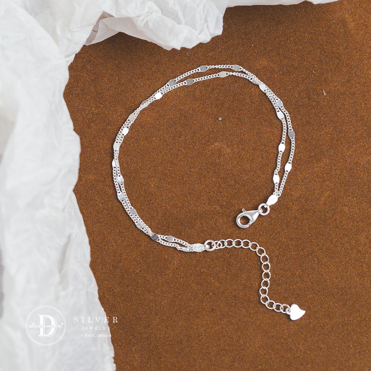 Lắc Tay Dây Xích Đôi Bạc 925 - Minimal Double Silver Chain Bracelet Sterling Silver - DVT029