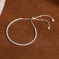 Premium Stone Adjustable Silver Bracelet - Sterling Silver Bracelet For Women