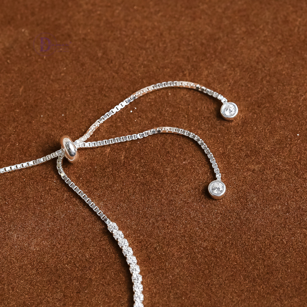 Premium Stone Adjustable Silver Bracelet - Sterling Silver Bracelet For Women